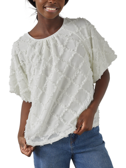 Sisters Point Vai Textured Top, Cream, Cream