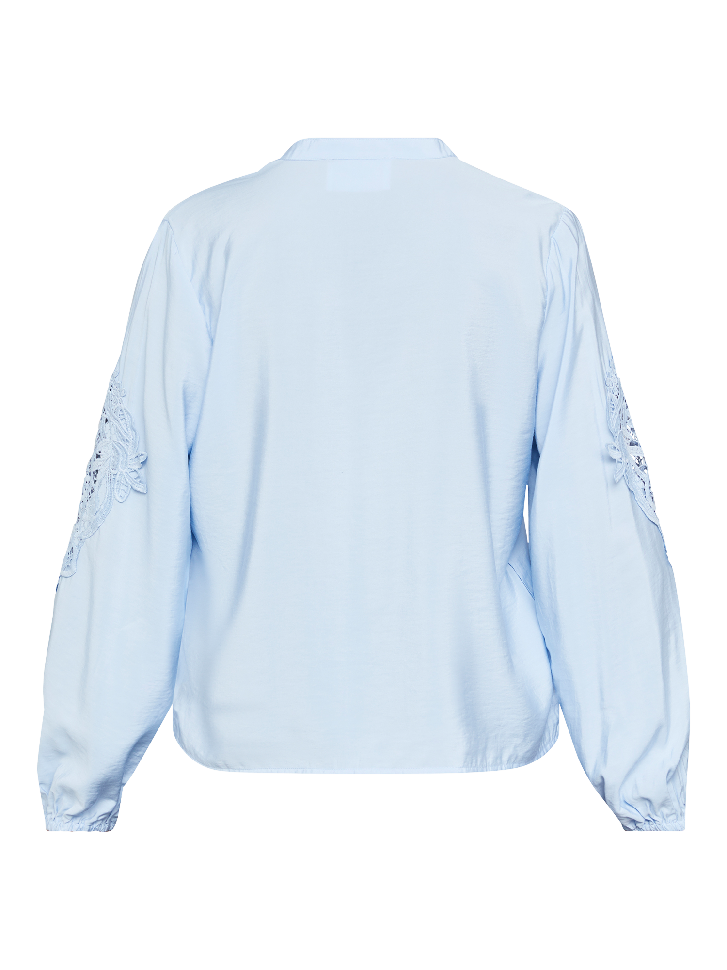 Product image 4 of 4, which shows Sisters Point Viaba Lace Sleeve Shirt, Mid Blue, XS