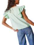 Sisters Point Vidar Ruffle Sleeve Top, Mid Green