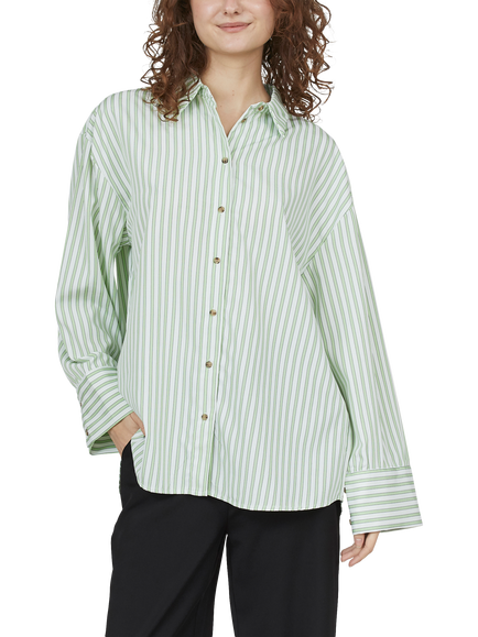 Sisters Point Viska Stripe Long Sleeve Shirt, Green/Multi, Green/Multi