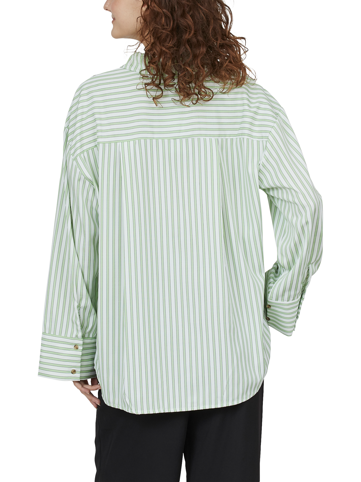 Product image 2 of 4, which shows Sisters Point Viska Stripe Long Sleeve Shirt, Green/Multi, XS