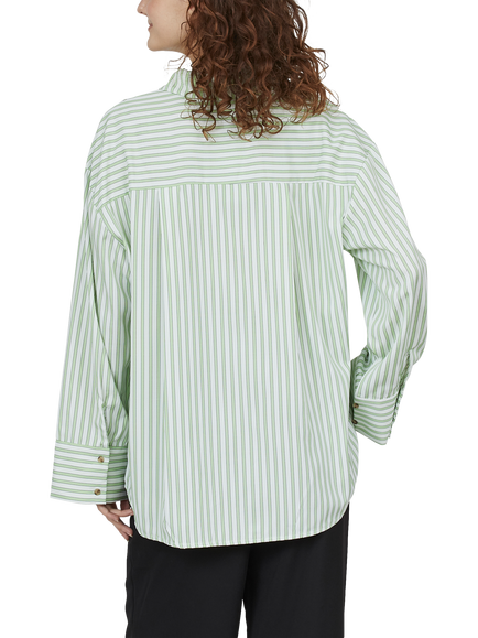 Sisters Point Viska Stripe Long Sleeve Shirt, Green/Multi - view 2, Green/Multi