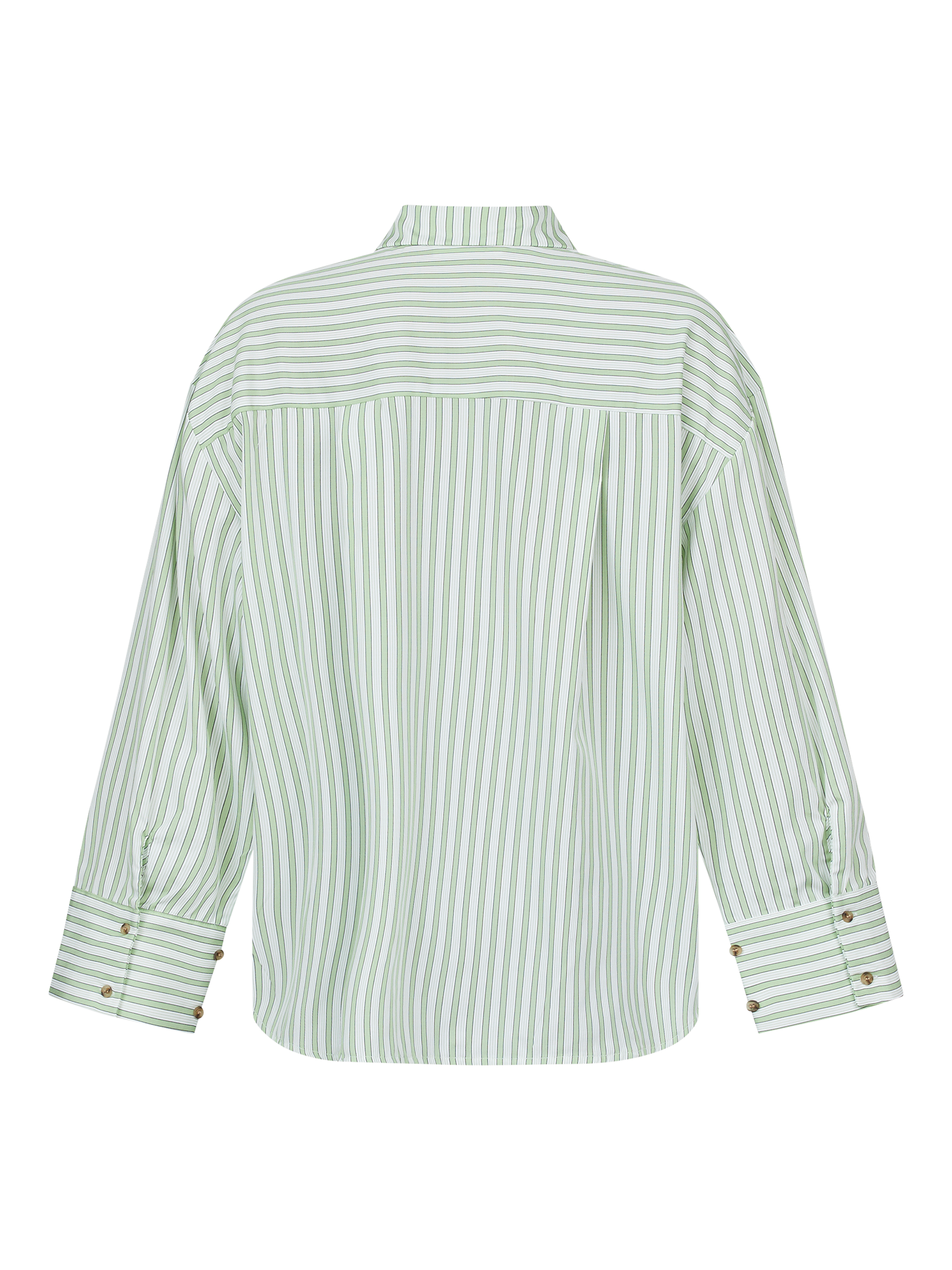 Product image 4 of 4, which shows Sisters Point Viska Stripe Long Sleeve Shirt, Green/Multi, XS