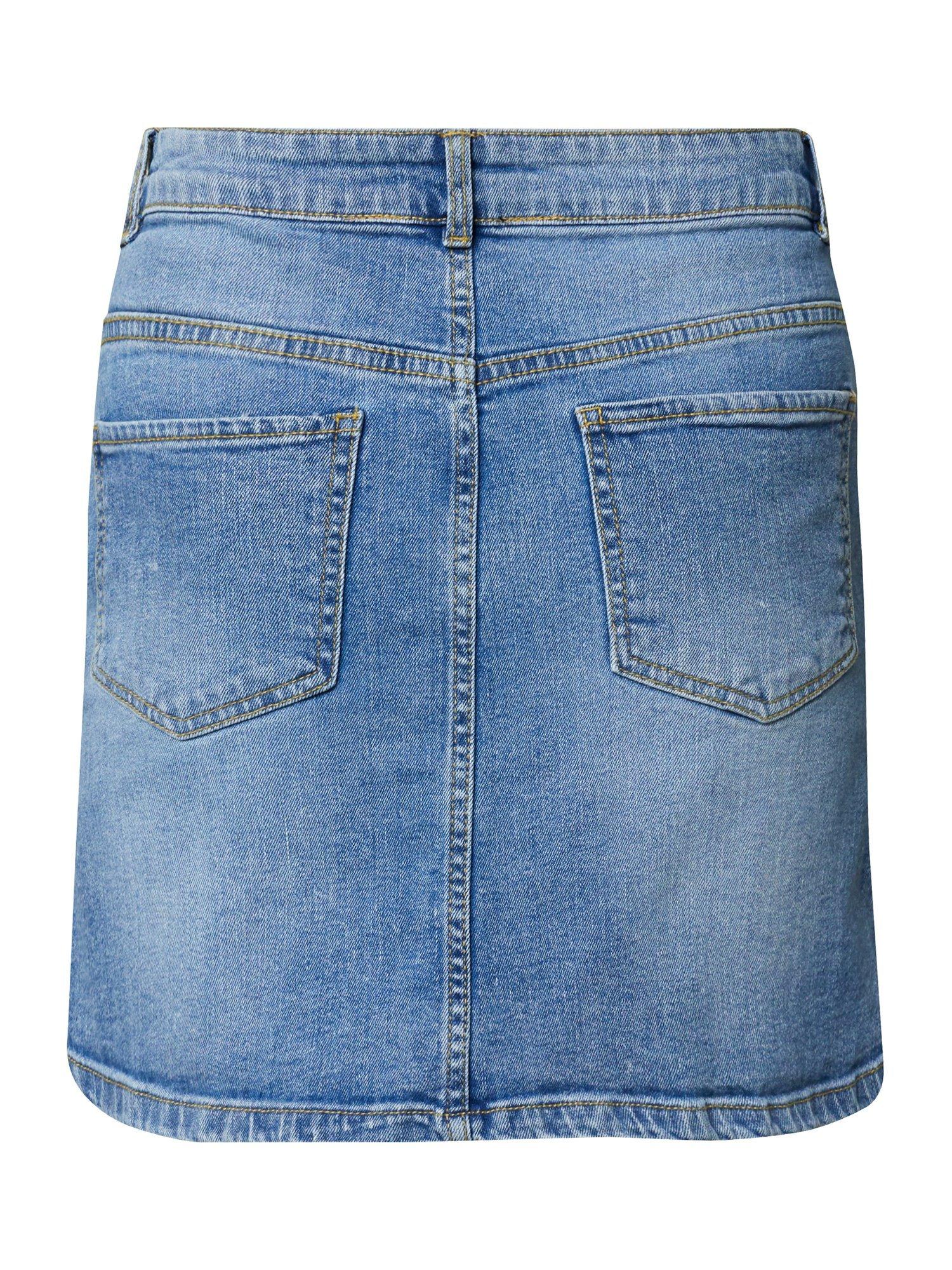 Product image 4 of 4, which shows Sisters Point Onea Denim Mini Skirt, Mid Blue, XL