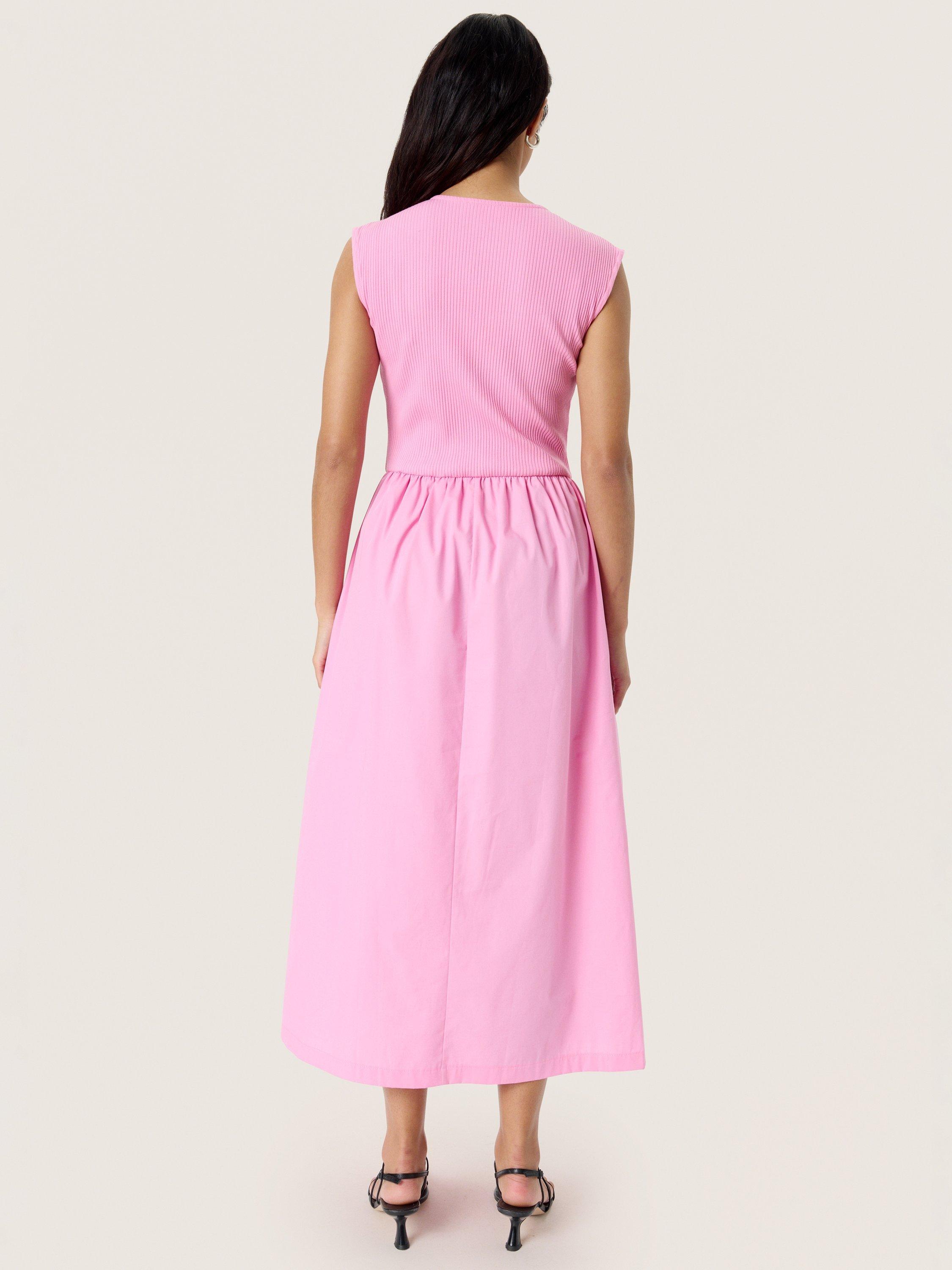 Product image 2 of 5, which shows Soaked In Luxury Simone Square Neck Dress, Rose Bloom, XL