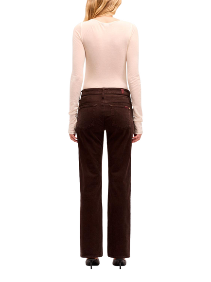 7 For All Mankind Calie Straight Corduroy Jeans - view 2, Brown