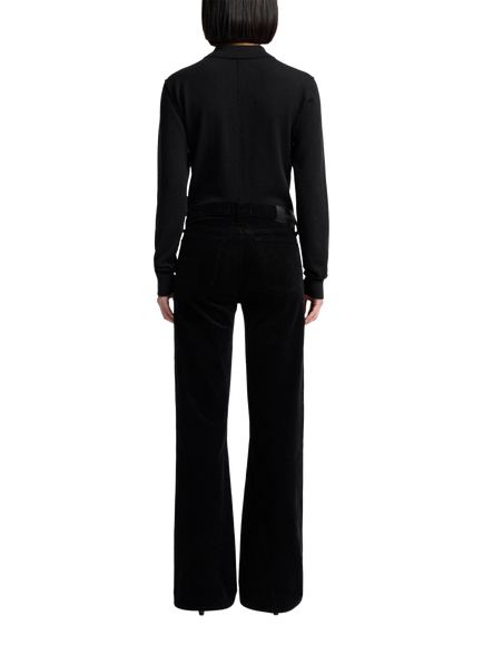7 For All Mankind Twist Dojo Corduroy Jeans, Black - view 2, Black