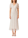 Elliatt Kristina Beaded Mesh Midi Dress, White