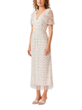 Elliatt Kristina Beaded Mesh Midi Dress, White