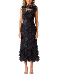 Elliatt Cherry Blossom 3D Flower Dress, Black