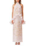 Elliatt Tulsia 3D Floral Cape Maxi Dress, Pink/Multi