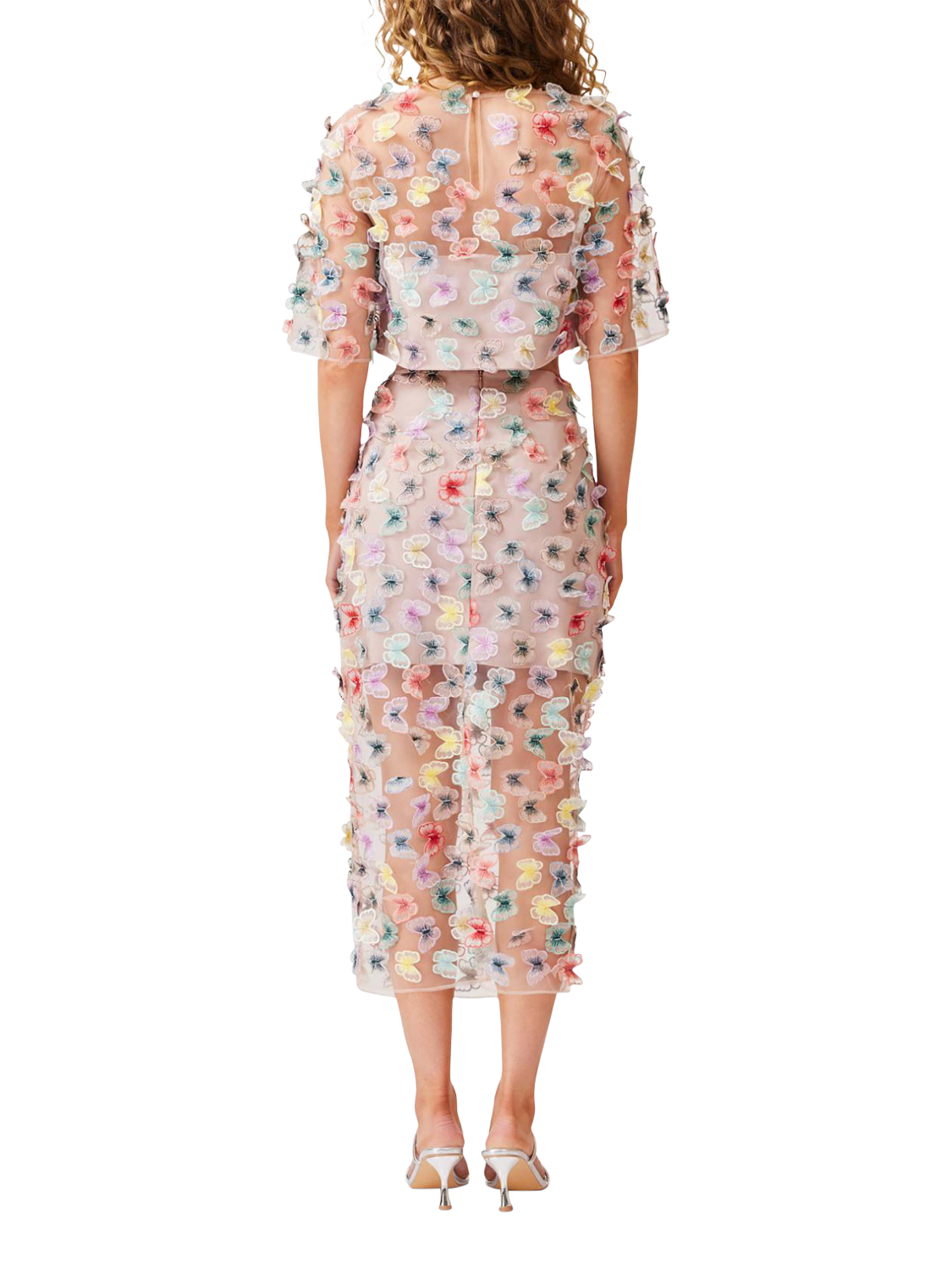 Product image 3 of 6, which shows Elliatt Aviva 3D Butterfly Top, Multi, XS