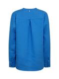 MOS MOSH Danna Pure Linen Top, Mid Blue