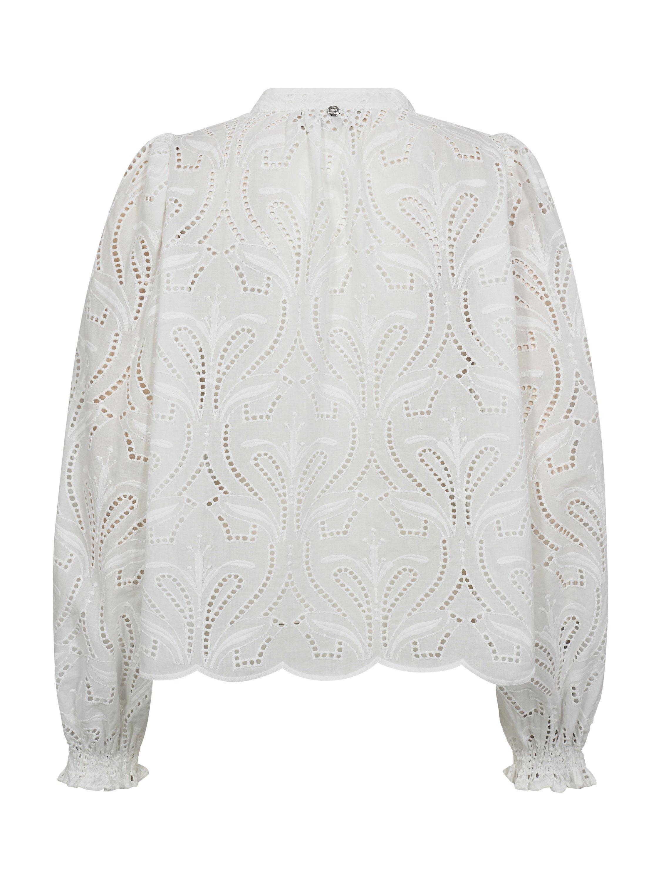 Product image 2 of 2, which shows MOS MOSH Organic Cotton Tazzin Caza Blouse, White, M