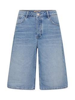 MOS MOSH Mathilde Organic Cotton Rich Denim Shorts, Mid Blue, Mid Blue