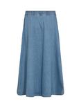 MOS MOSH Marti Organic Cotton Blend Denim Skirt, Mid Blue