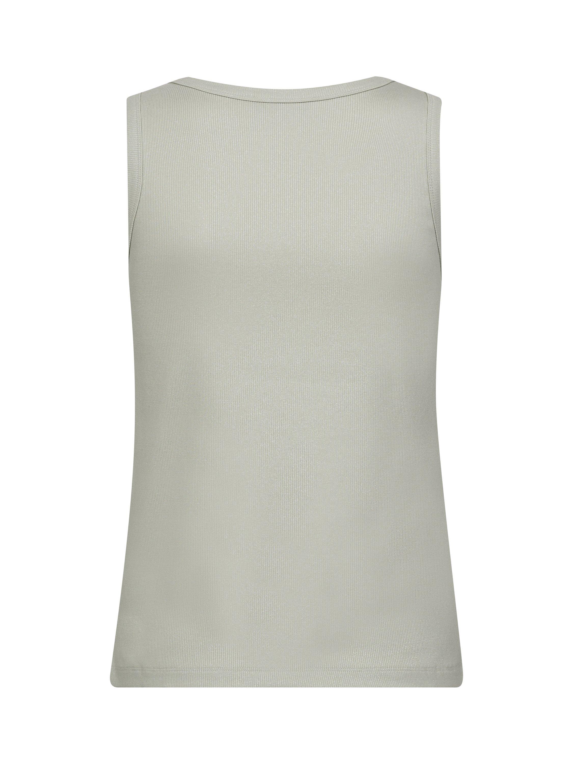 Product image 2 of 2, which shows MOS MOSH Casa Ribbed Shimmer Tank Top, Mid Green, M