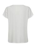 MOS MOSH Dayo V-Neck Broderie Anglaise Sleeve T-Shirt, White