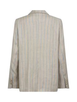 MOS MOSH Nancy Stripe Linen Blend Blazer, Beige - view 2, Beige