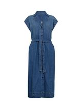 【海外限定】REISSワンピース☆Terra Denim Midi Dress, Indigo Reiss Terra Denim Button-Through Midi Dress In Indigo