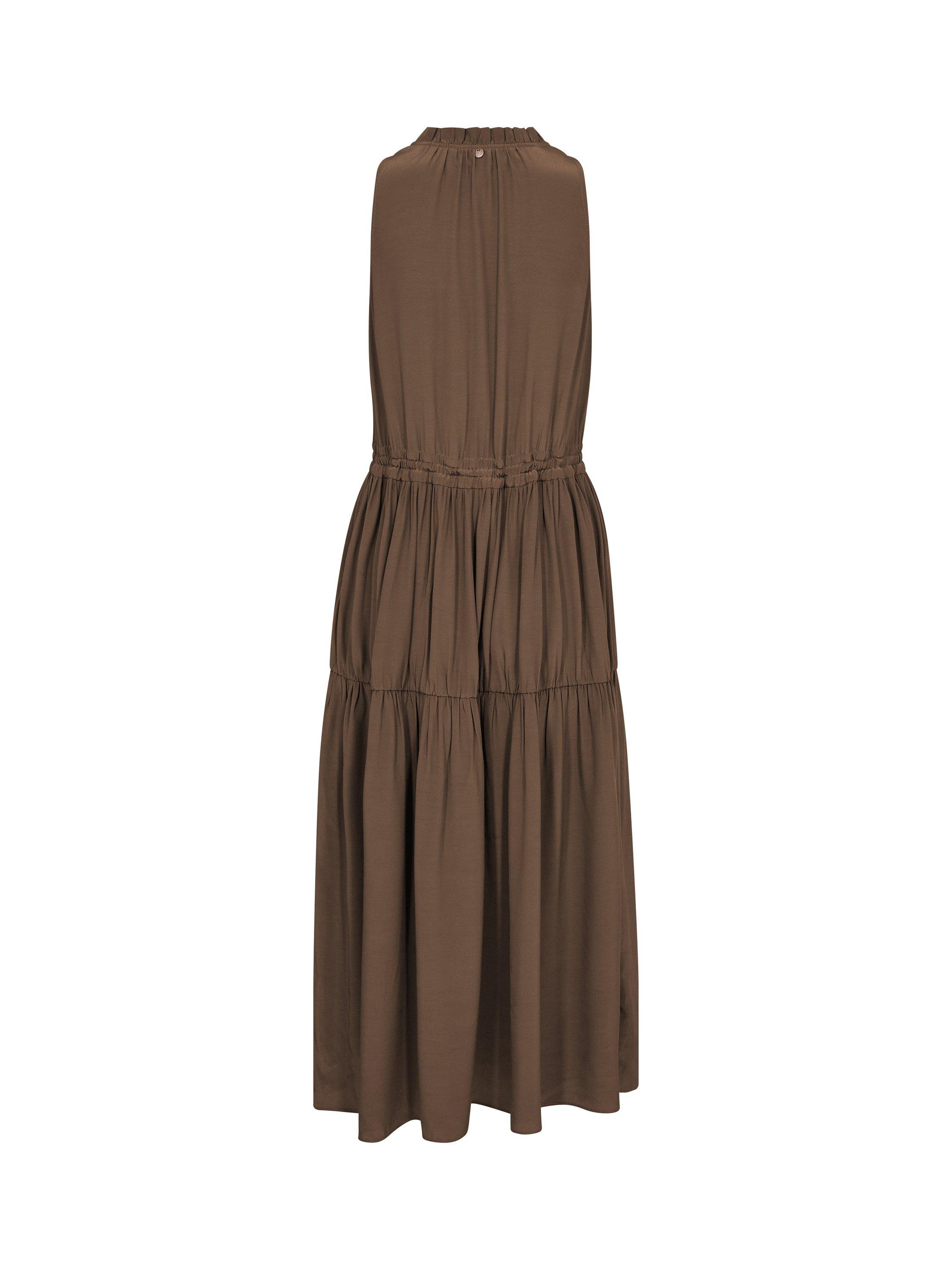 Product image 2 of 2, which shows MOS MOSH Sabri Solida A-Line V-Neck Tunic Maxi Dress, Mid Brown, S