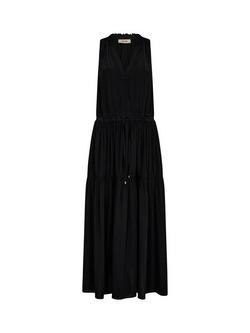 MOS MOSH Sabri Solida A-Line V-Neck Tunic Maxi Dress, Black