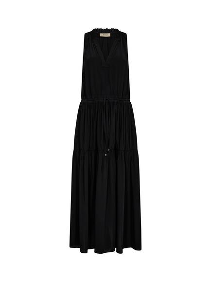 MOS MOSH Sabri Solida A-Line V-Neck Tunic Maxi Dress, Black