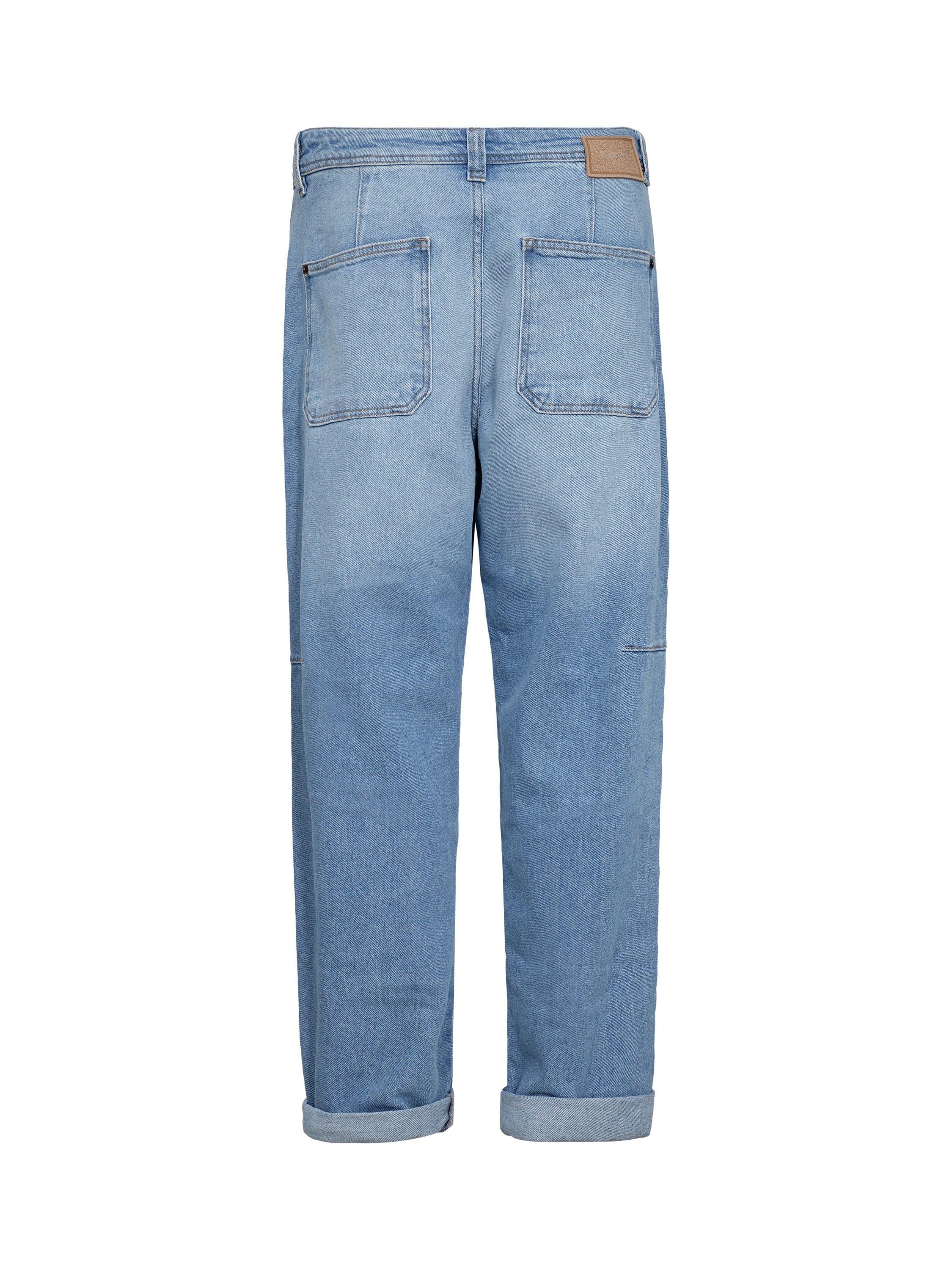 Product image 2 of 2, which shows MOS MOSH Aymen Wosta Organic Cotton Rich Jeans, Mid Blue, 26R