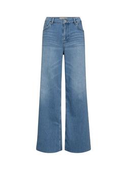 MOS MOSH Dara Nora Wide Leg Jeans, Mid Blue