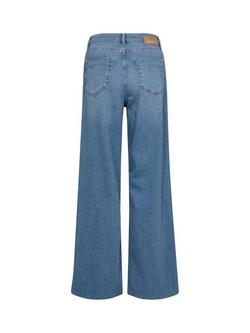 MOS MOSH Dara Nora Wide Leg Jeans - view 2, Mid Blue