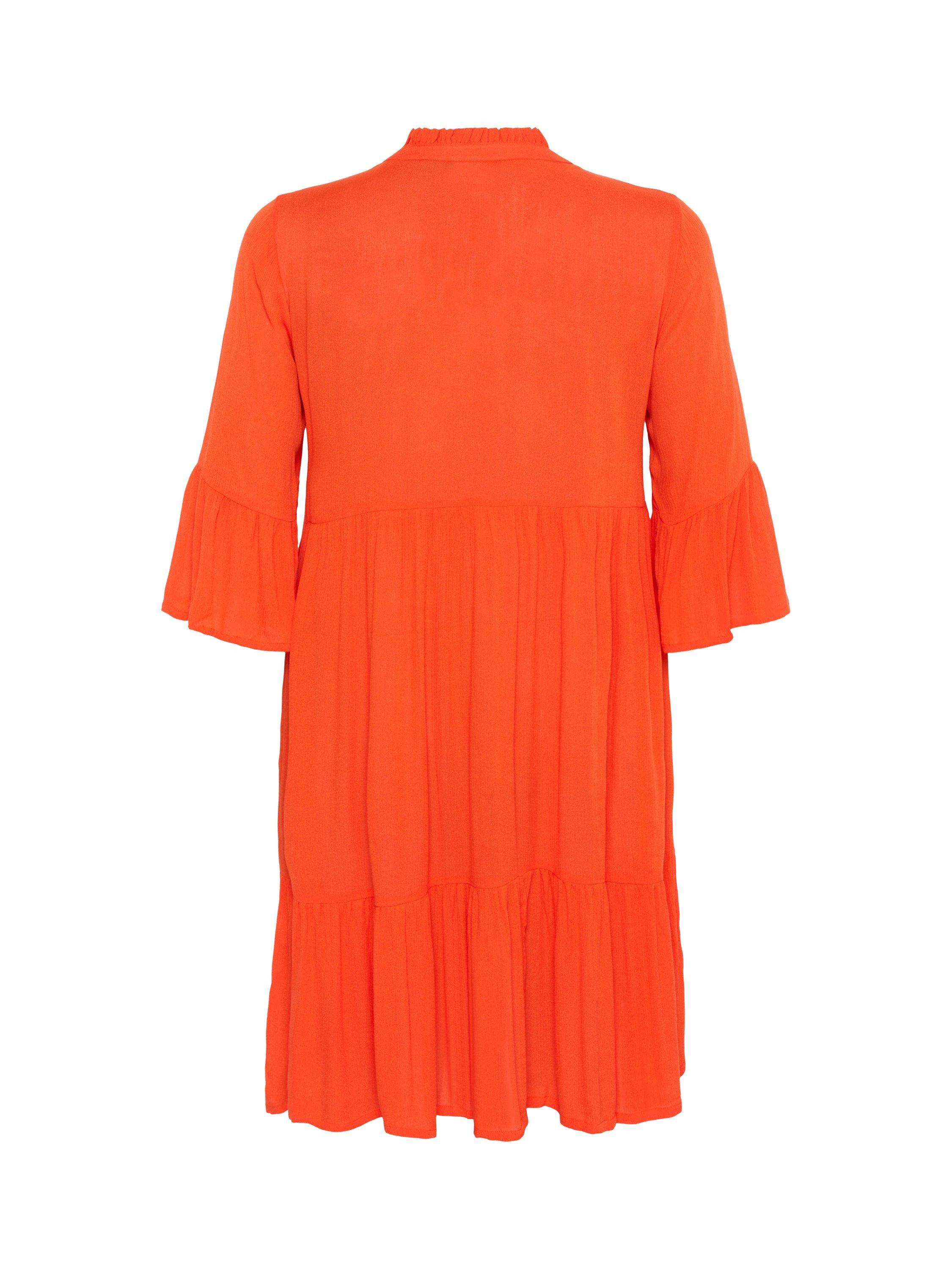Product image 6 of 6, which shows KAFFE Kcmariana Ami V-Neck Dress, Mid Orange, 22