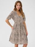 KAFFE KAliana Short Sleeved Leopard Print Dress, Multi