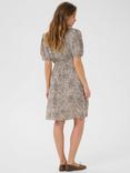 KAFFE KAliana Short Sleeved Leopard Print Dress, Multi
