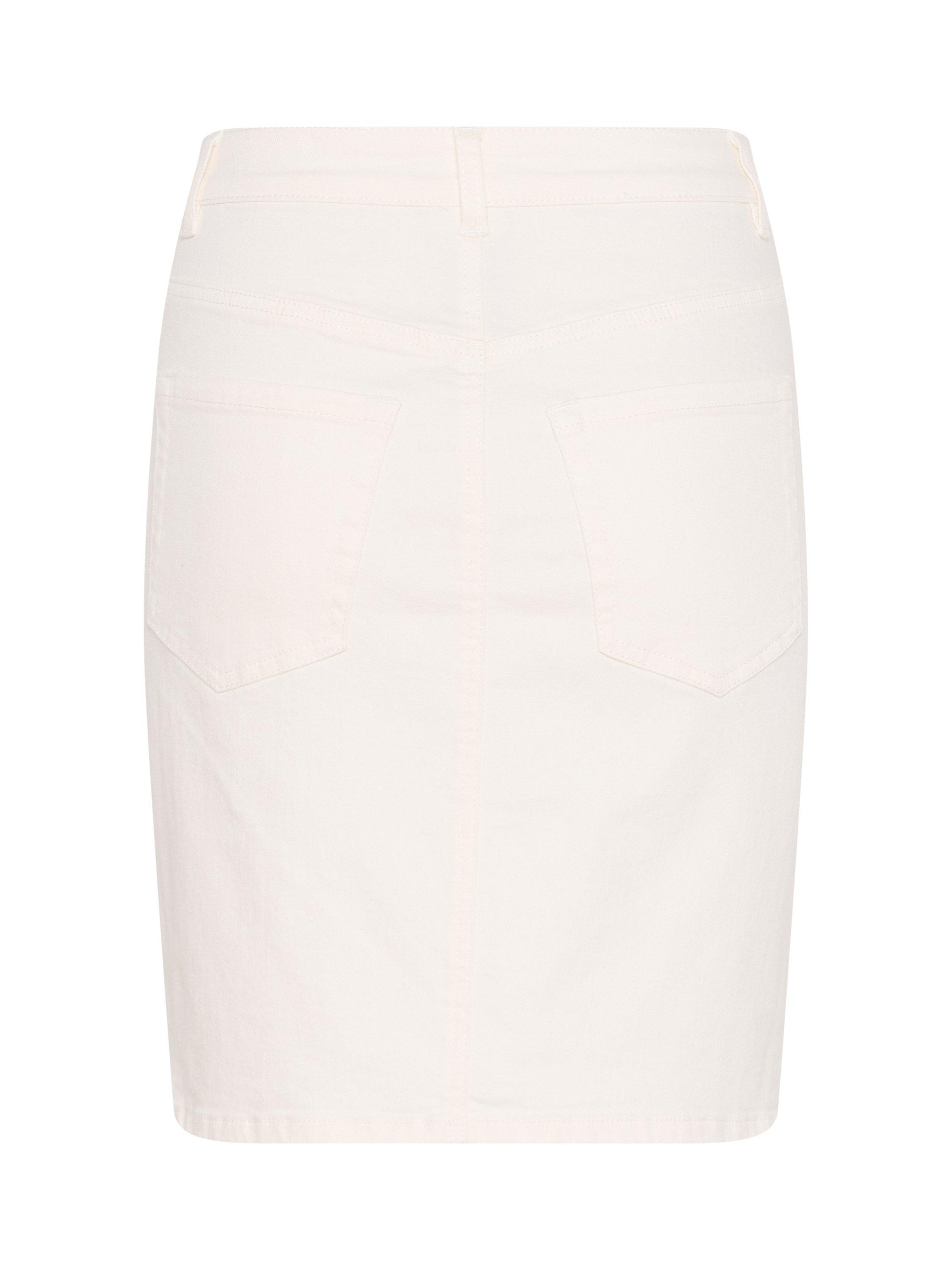 Product image 2 of 2, which shows KAFFE KAkarla Cotton Twill Skirt, White, 12