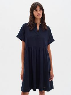 InWear Farida Linen Blend Mini Dress - view 2, Marine Blue