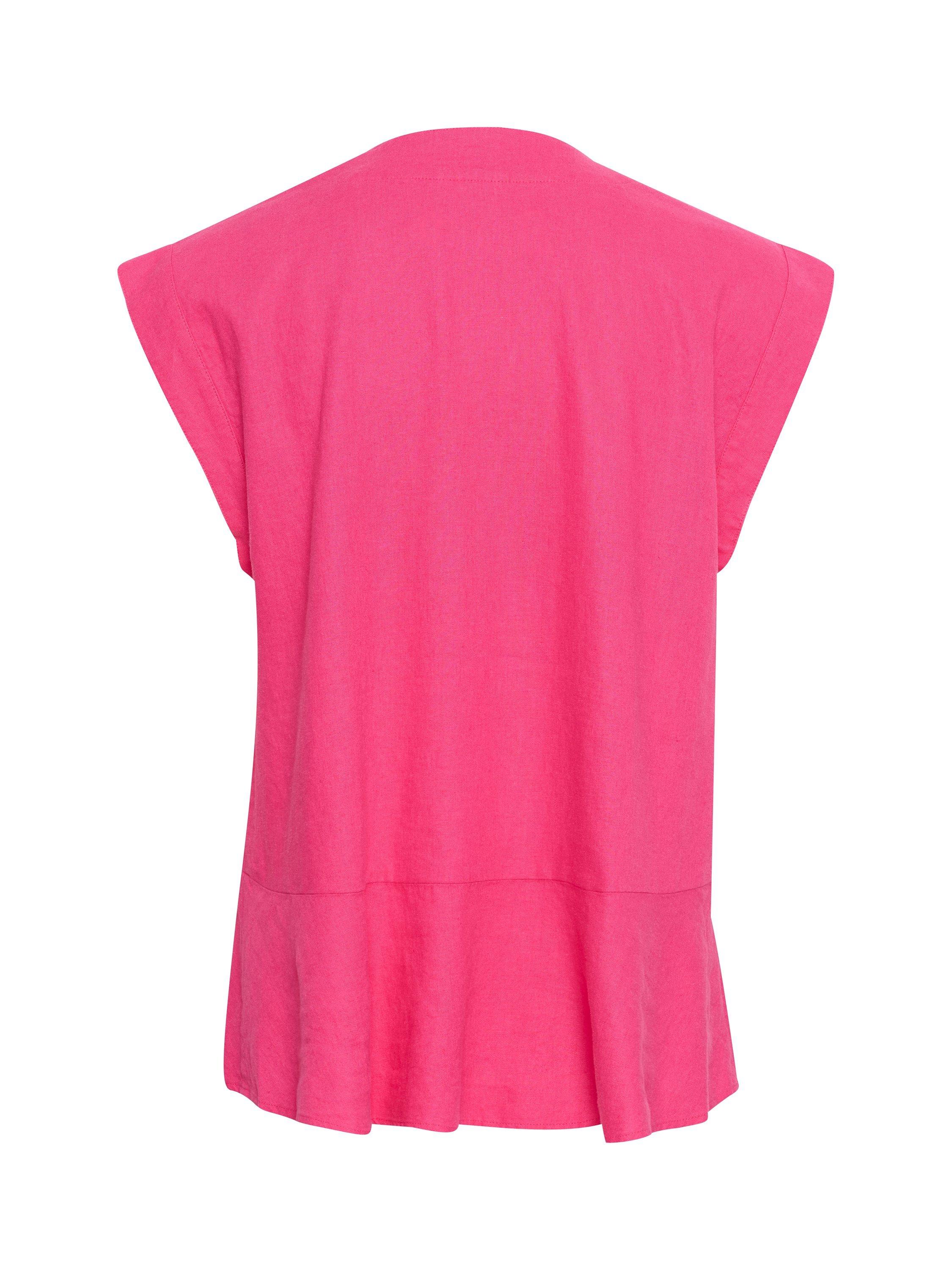 Product image 6 of 6, which shows InWear Rimone Linen Rich Top, Mid Pink, 8