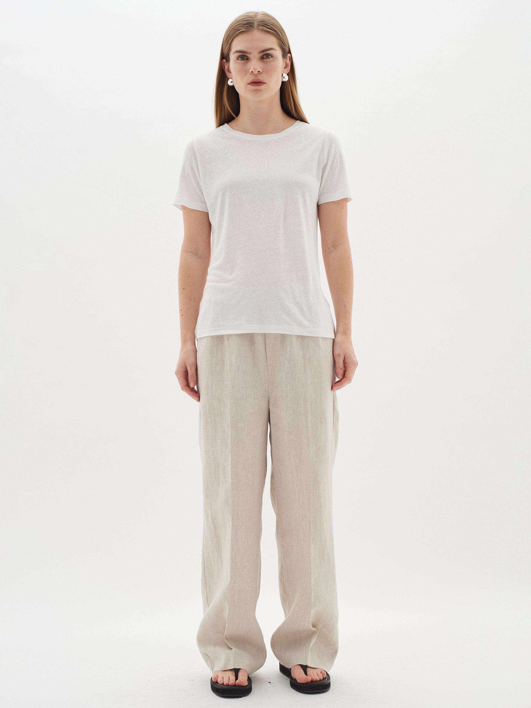 Product image 1 of 6, which shows InWear ElisabethIW Alma Mixed Blend T-Shirt, White, M
