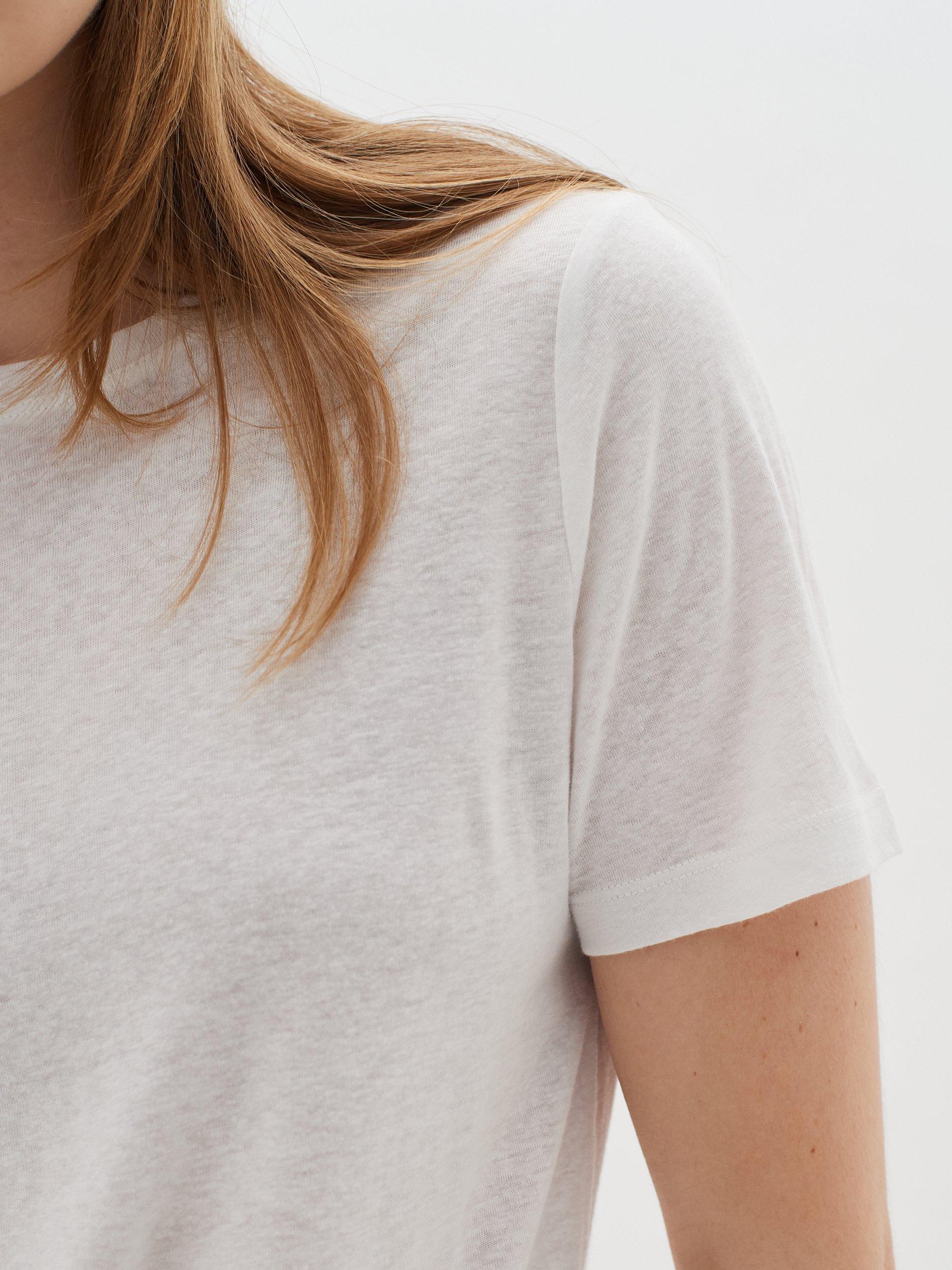 Product image 4 of 6, which shows InWear ElisabethIW Alma Mixed Blend T-Shirt, White, M