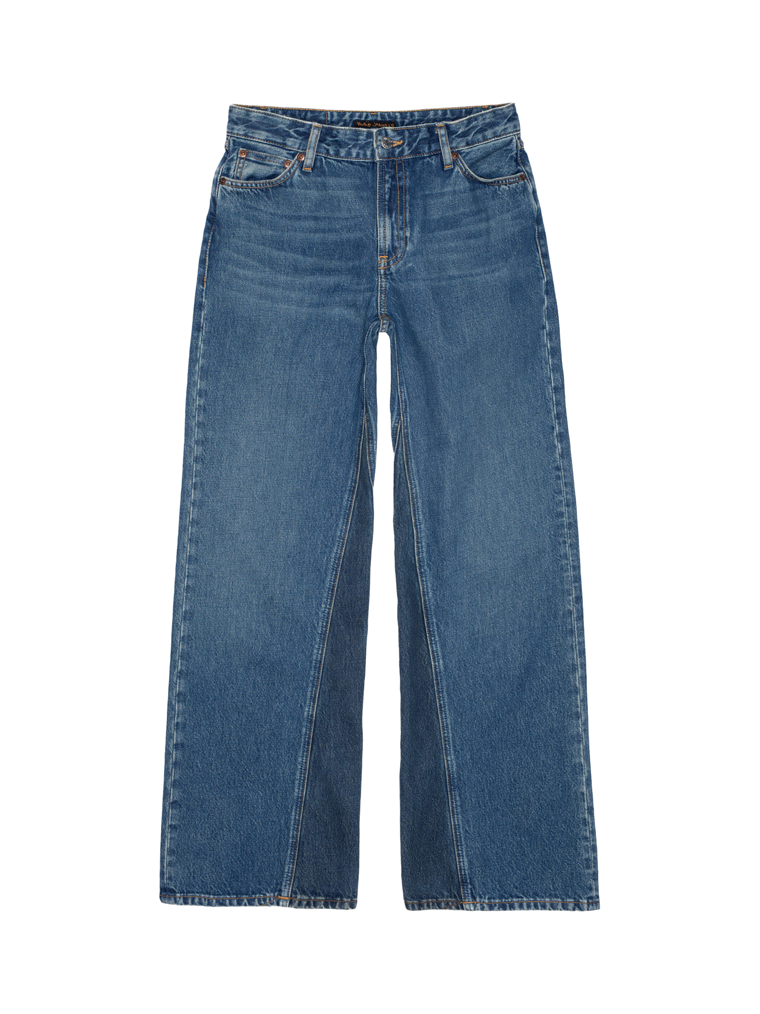 Product image 2 of 8, which shows Nudie Jeans Heidi Wide Leg Jeans, Blue, W26/L30
