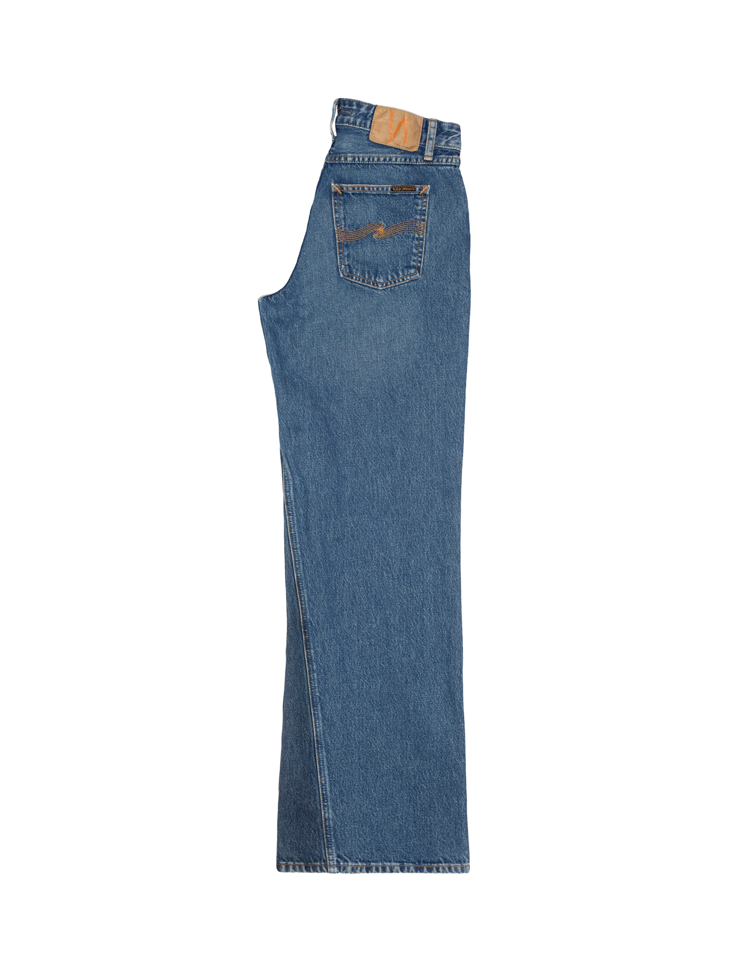 Product image 4 of 8, which shows Nudie Jeans Heidi Wide Leg Jeans, Blue, W26/L30