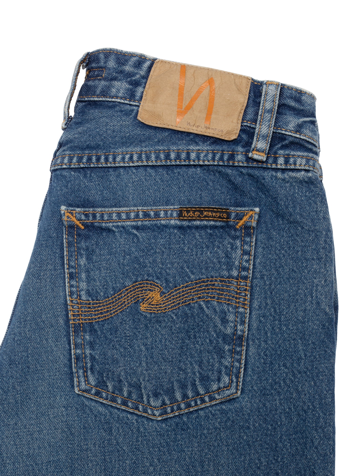 Product image 7 of 8, which shows Nudie Jeans Heidi Wide Leg Jeans, Blue, W26/L30