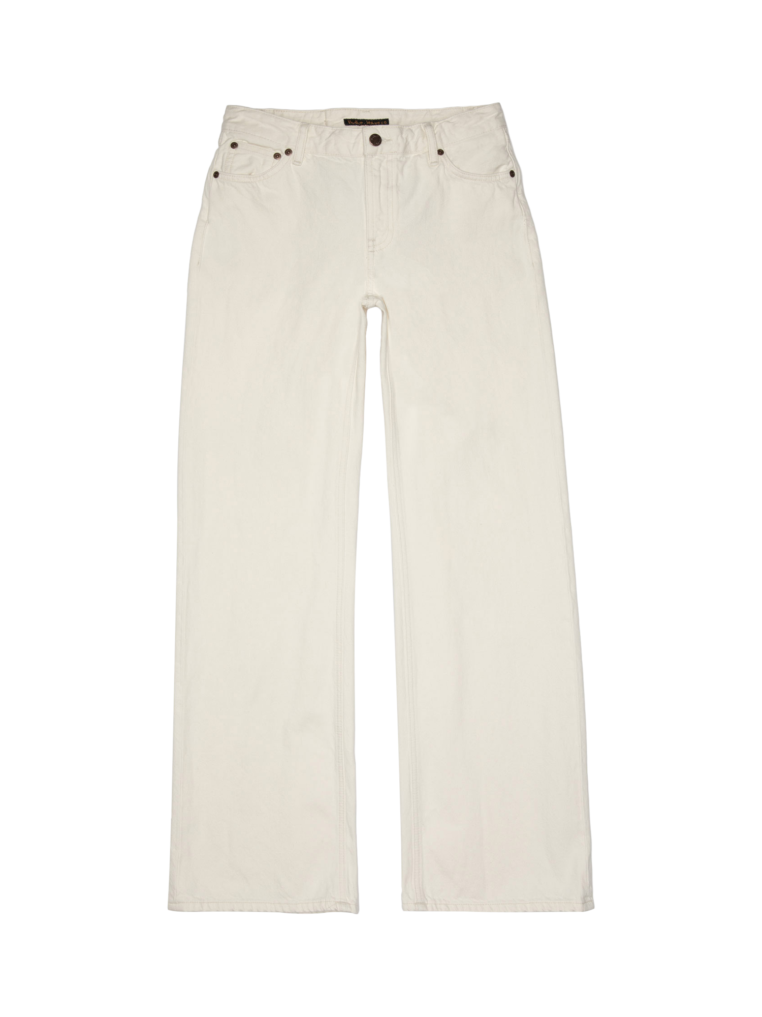 Product image 3 of 6, which shows Nudie Jeans Heidi Wide Leg Jeans, White, W24/L30