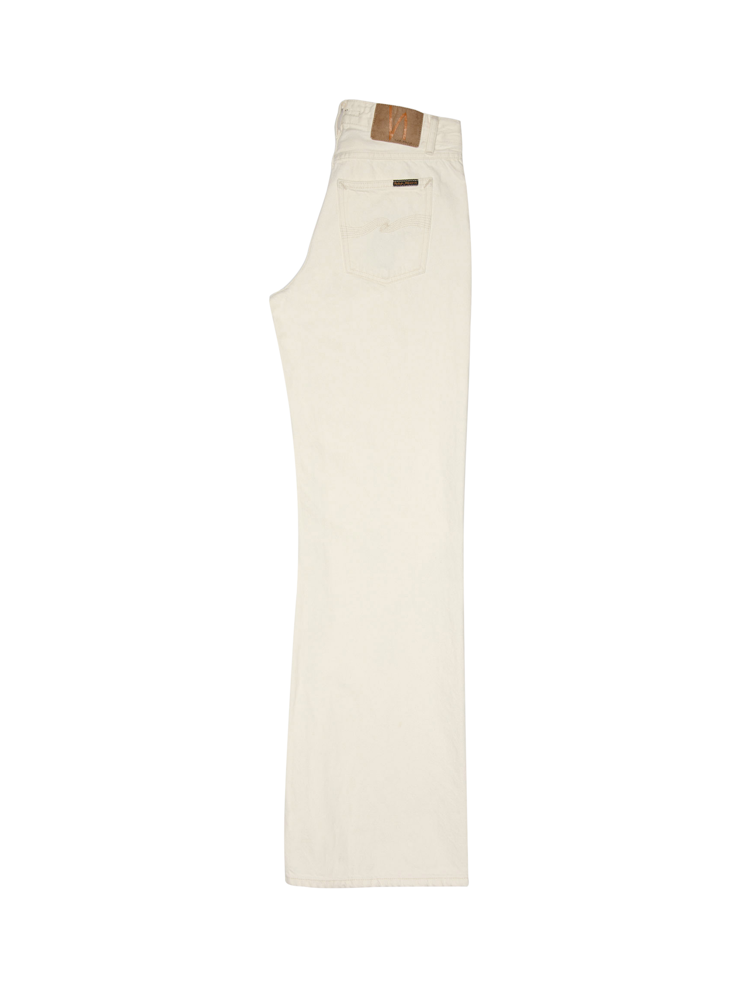 Product image 4 of 6, which shows Nudie Jeans Heidi Wide Leg Jeans, White, W24/L30