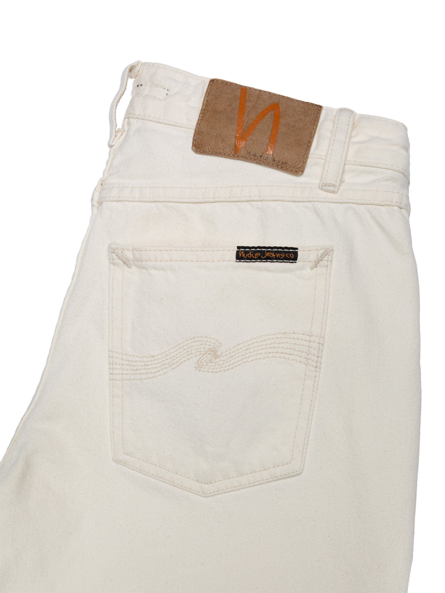 Product image 6 of 6, which shows Nudie Jeans Heidi Wide Leg Jeans, White, W24/L30