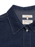 Nudie Jeans Lina Short Sleeve Painter Denim Shirt, Dark Blue