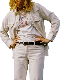 Nudie Jeans Lotta Western Denim Shirt, Off White - view 2, Off White