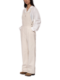 Nudie Jeans Judy Workwear Cotton Twill Dungarees, Off White