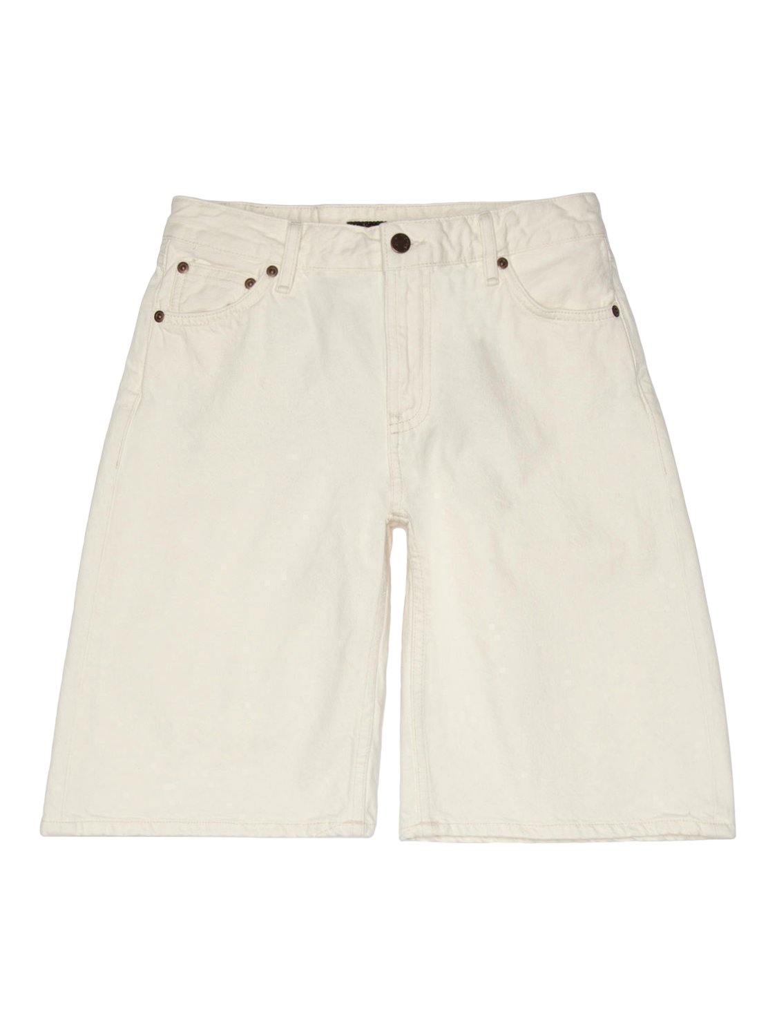 Product image 3 of 6, which shows Nudie Jeans Meja Denim Shorts, White, 24