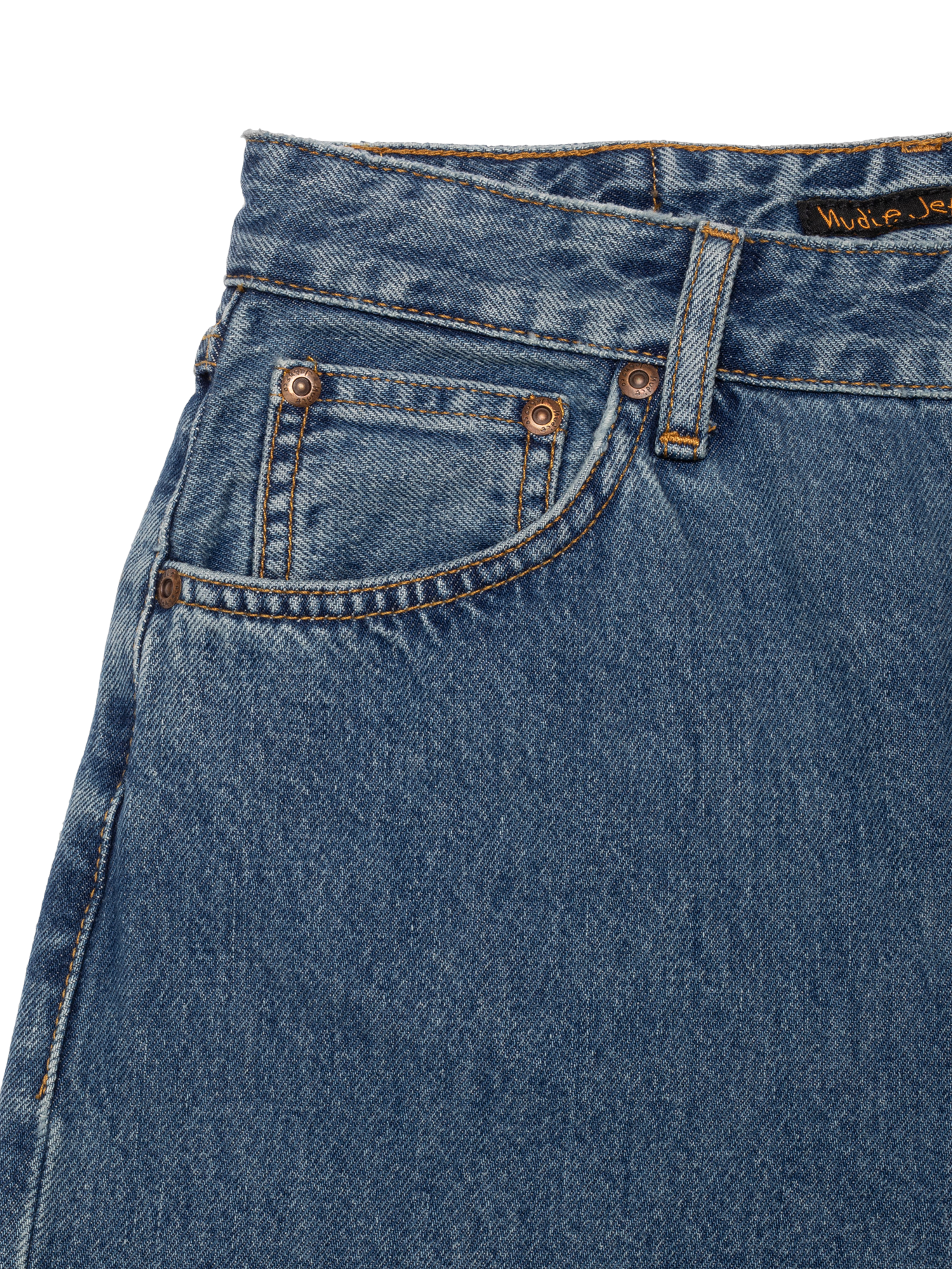 Product image 6 of 8, which shows Nudie Jeans Lofty Lo Organic Cotton Straight Jeans, Morning Mis, W24/L28