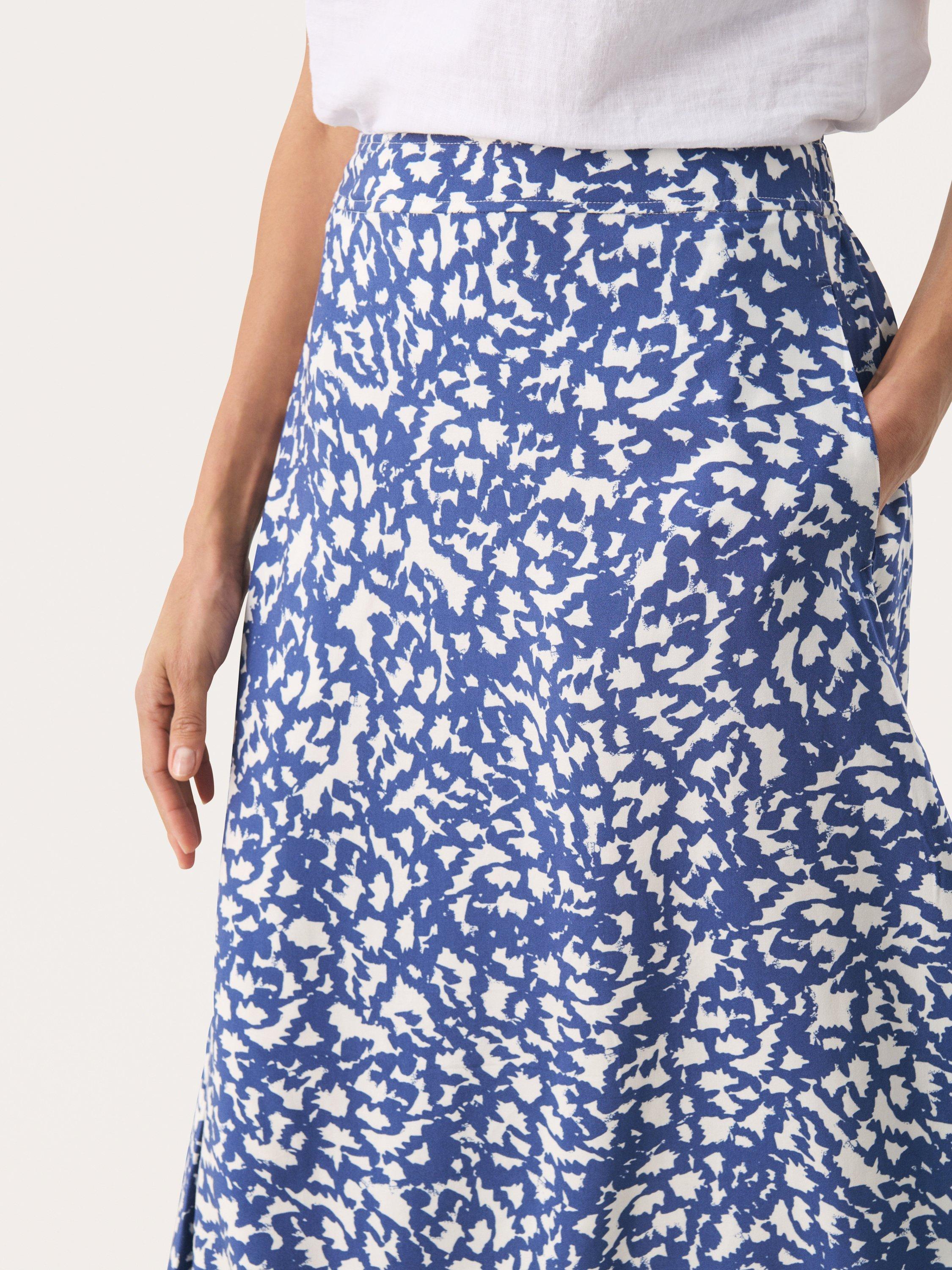 Product image 4 of 6, which shows Part Two Bisera Abstract Midi Skirt, Blue, 8